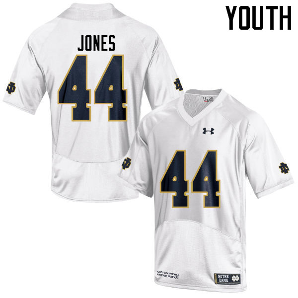 Youth #44 Jamir Jones Notre Dame Fighting Irish College Football Jerseys-White